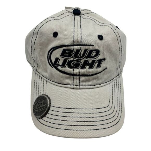 Bud Light Budweiser Anheuser Busch Beer Trucker Snap Back Hat Cap NWT - Picture 1 of 8